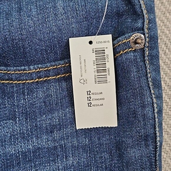 Old Navy The Diva Women's Size 12 Dark Rinse Boot Cut Trouser Jeans Stretch - Picture 10 of 16